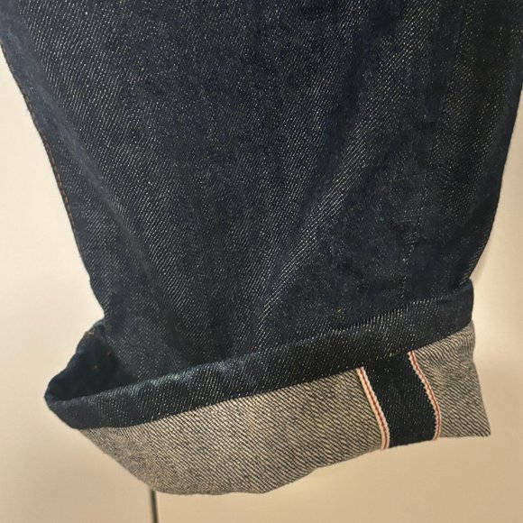 PRPS Indigo Selvedge Denim Button Fly Straight Leg - Picture 10 of 12